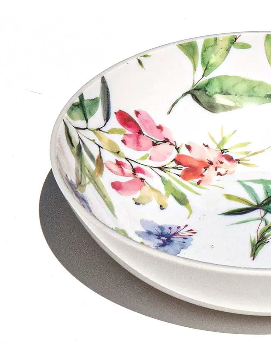 Набор из 6 низких мисок Wildseed Flowers Abode Homewares — изображение 4 из 5, белый