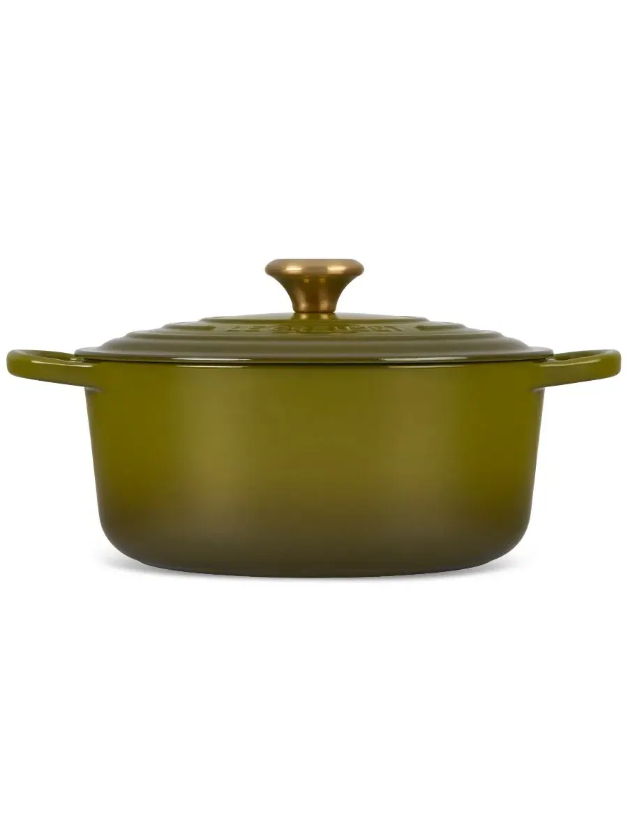 Кастрюля-утятница из эмалированного чугуна 5,2 л, модель Signature Le Creuset — изображение 2 из 5, оливковый