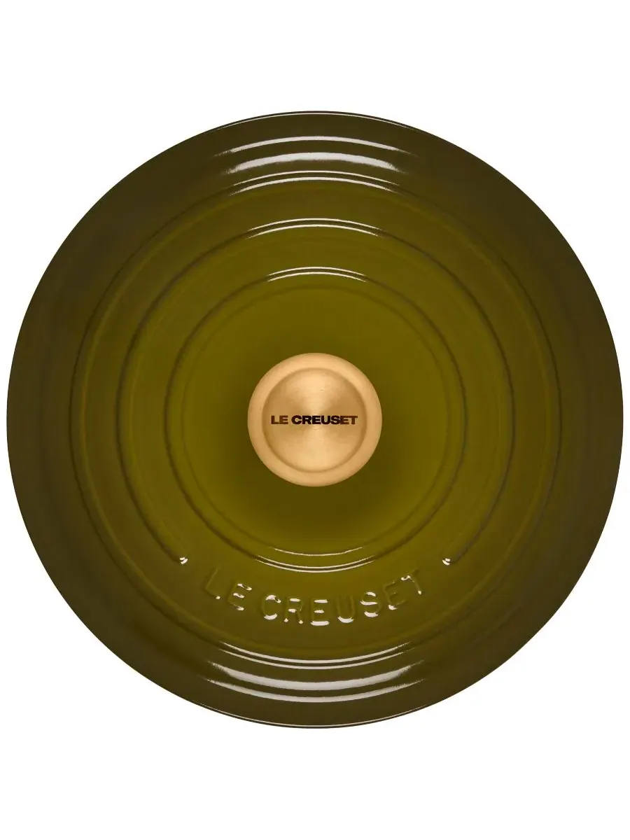 Кастрюля-утятница из эмалированного чугуна 5,2 л, модель Signature Le Creuset — изображение 5 из 5, оливковый