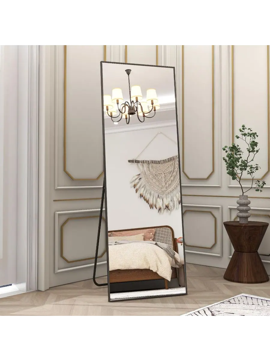 HOMLUX Прямоугольное зеркало на подставке, 18"x58", черное — изображение 4 из 9, черный