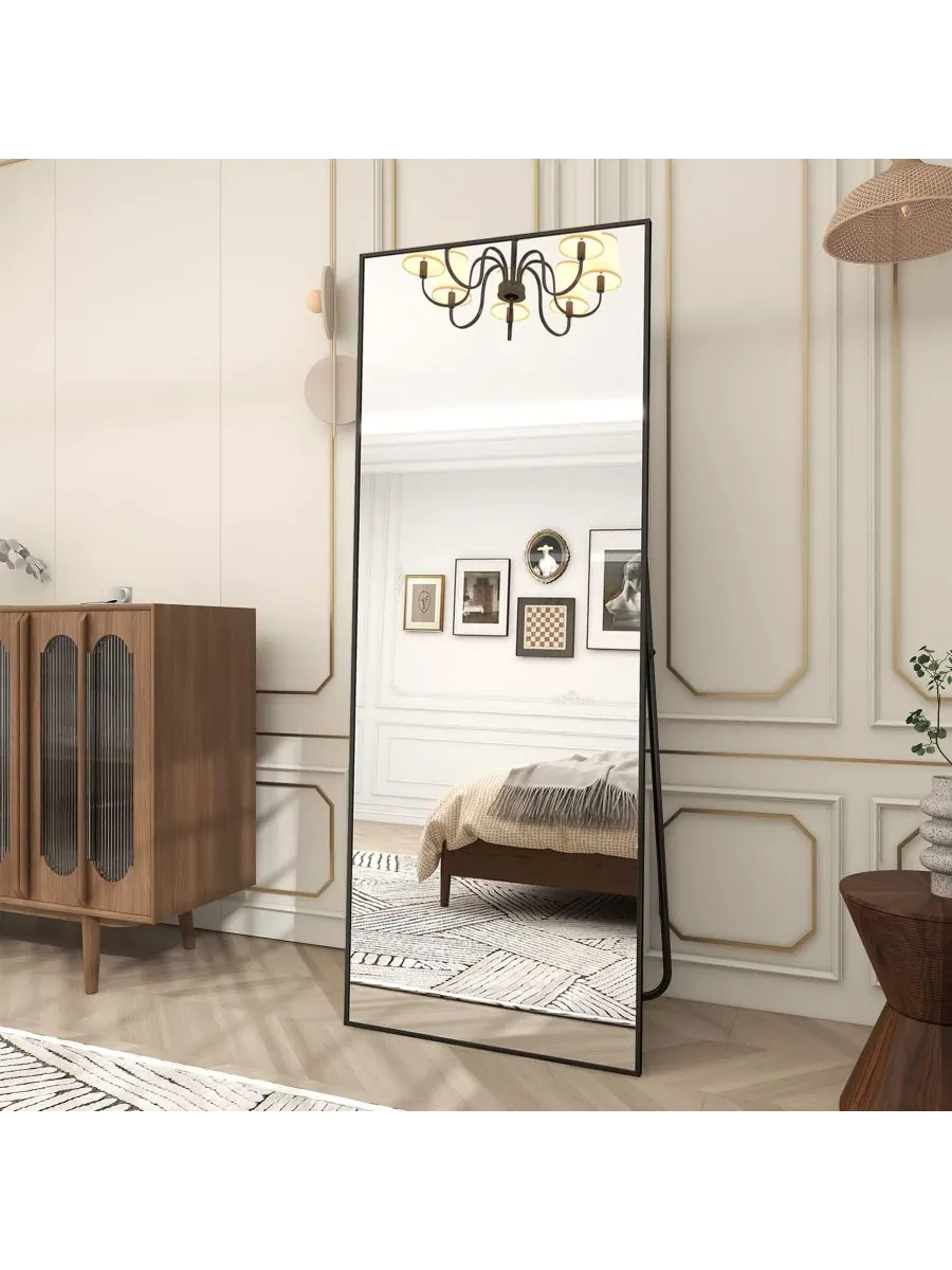 HOMLUX Прямоугольное зеркало на подставке, 18"x58", черное — изображение 7 из 9, черный