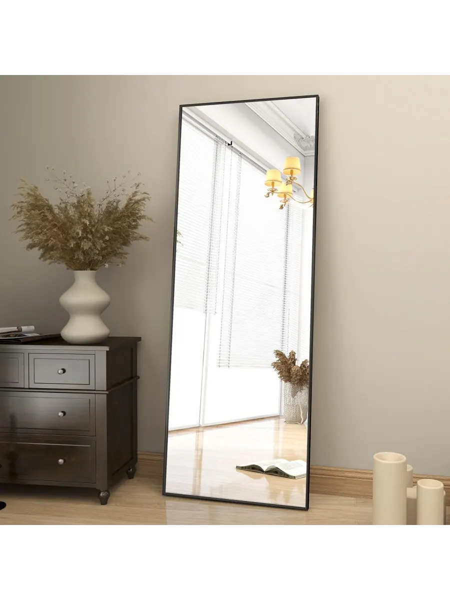 HOMLUX Прямоугольное зеркало на подставке, 18"x58", черное — изображение 8 из 9, черный