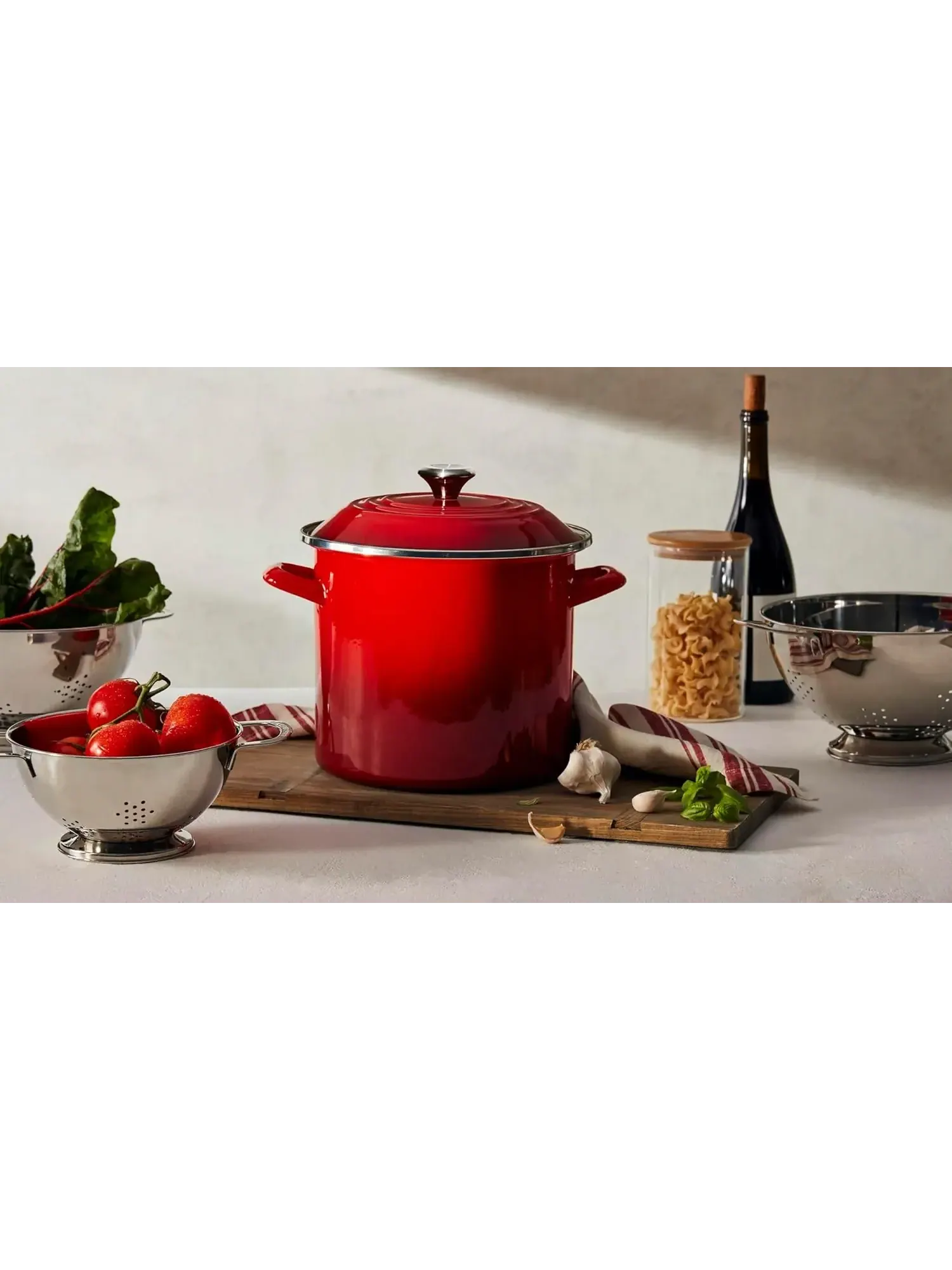 Кастрюля Le Creuset Enamel on Steel Stockpot, 7,6 л — изображение 6 из 7, красный