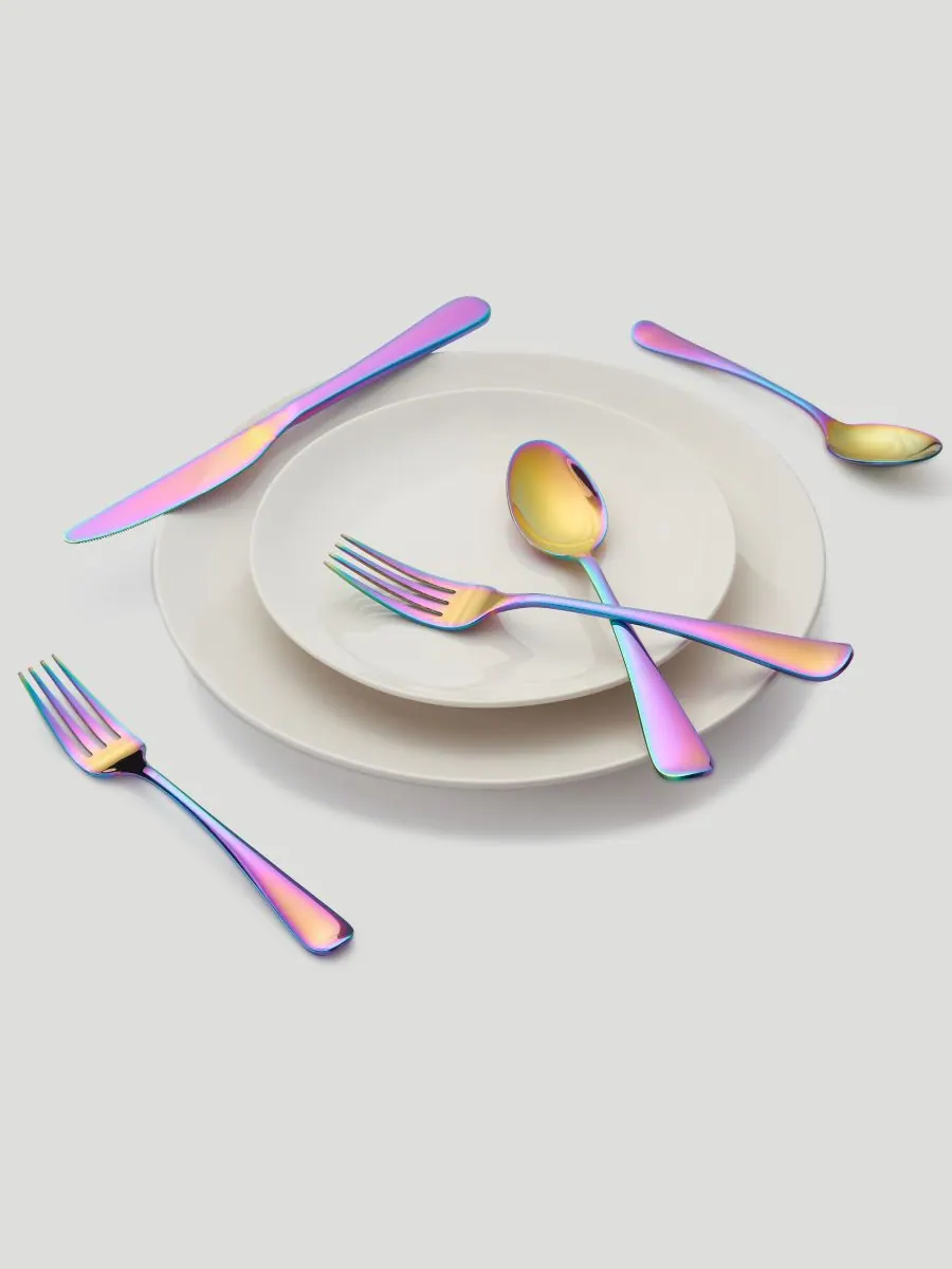 Cambridge Silversmiths Набор столовых приборов Rhiannon Rainbow Mirror из 20 предметов, на 4 персоны — изображение 3 из 5
