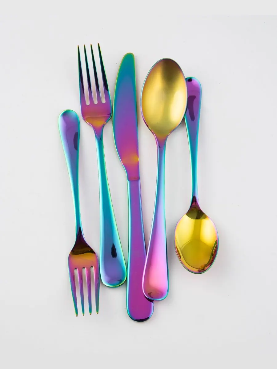 Cambridge Silversmiths Набор столовых приборов Rhiannon Rainbow Mirror из 20 предметов, на 4 персоны — изображение 4 из 5
