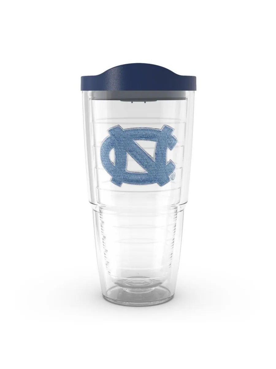 Кружка-термос North Carolina Tar Heels Emblem Classic объемом 24 унции Tervis Tumbler — прозрачный