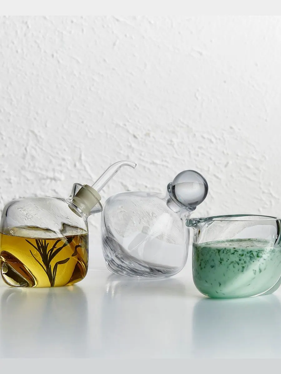 Блюдце из оливы Nude Glass — изображение 3 из 3, прозрачный