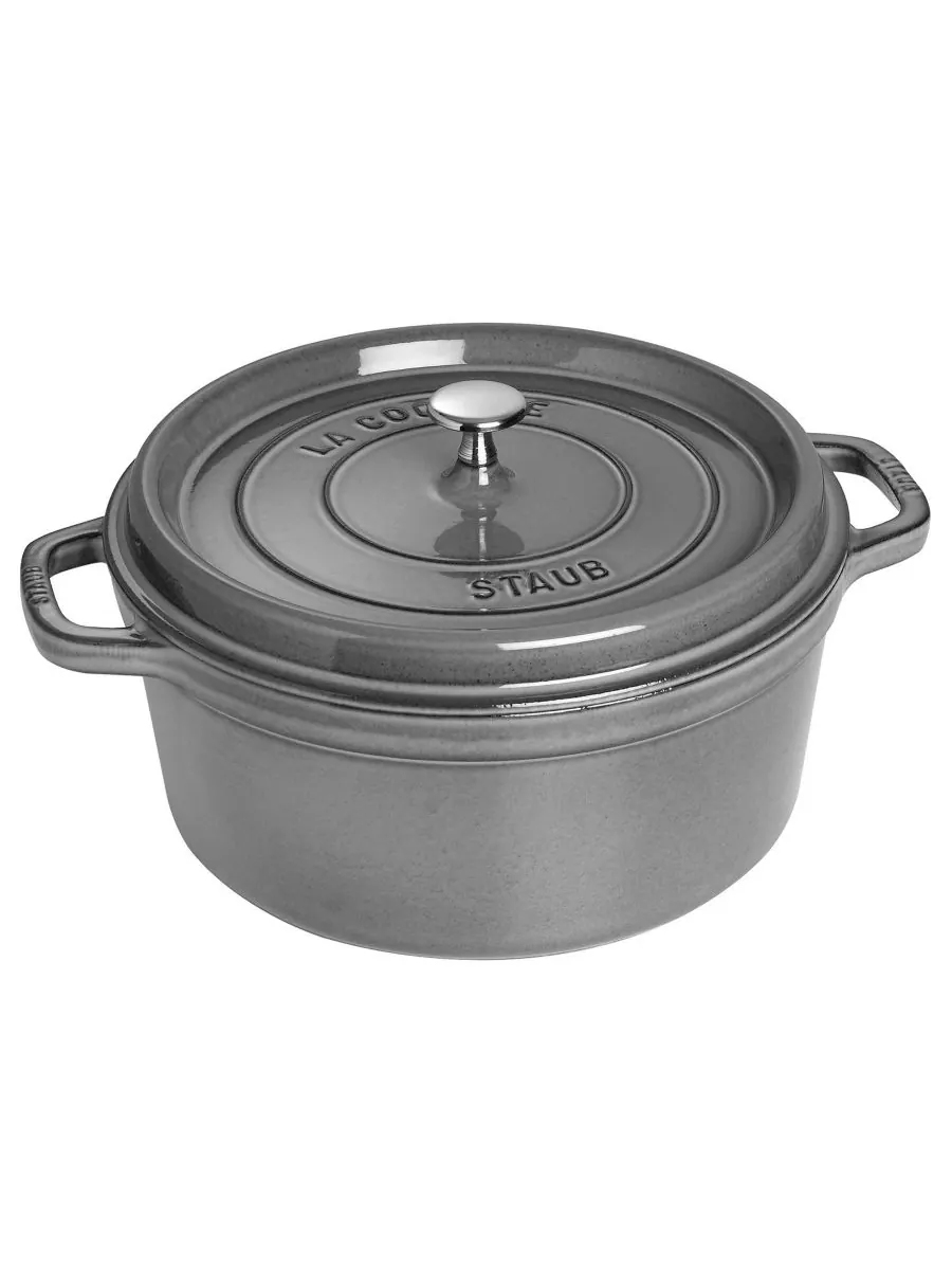 Круглая чугунная кокотница Staub, 28 см, 6.7 л