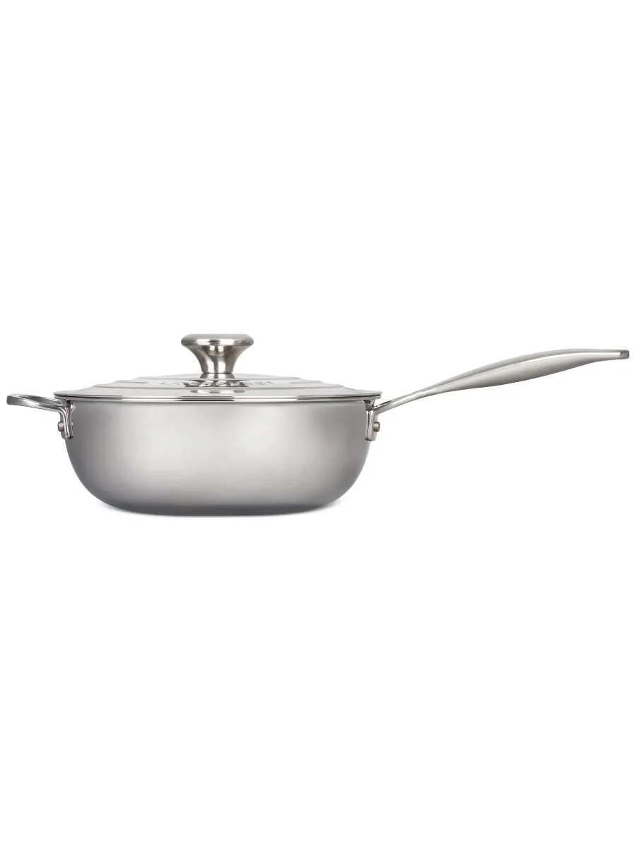 Сотейник Le Creuset Signature, 3,3 л, 24 см, нержавеющая сталь — изображение 3 из 4, серебристый