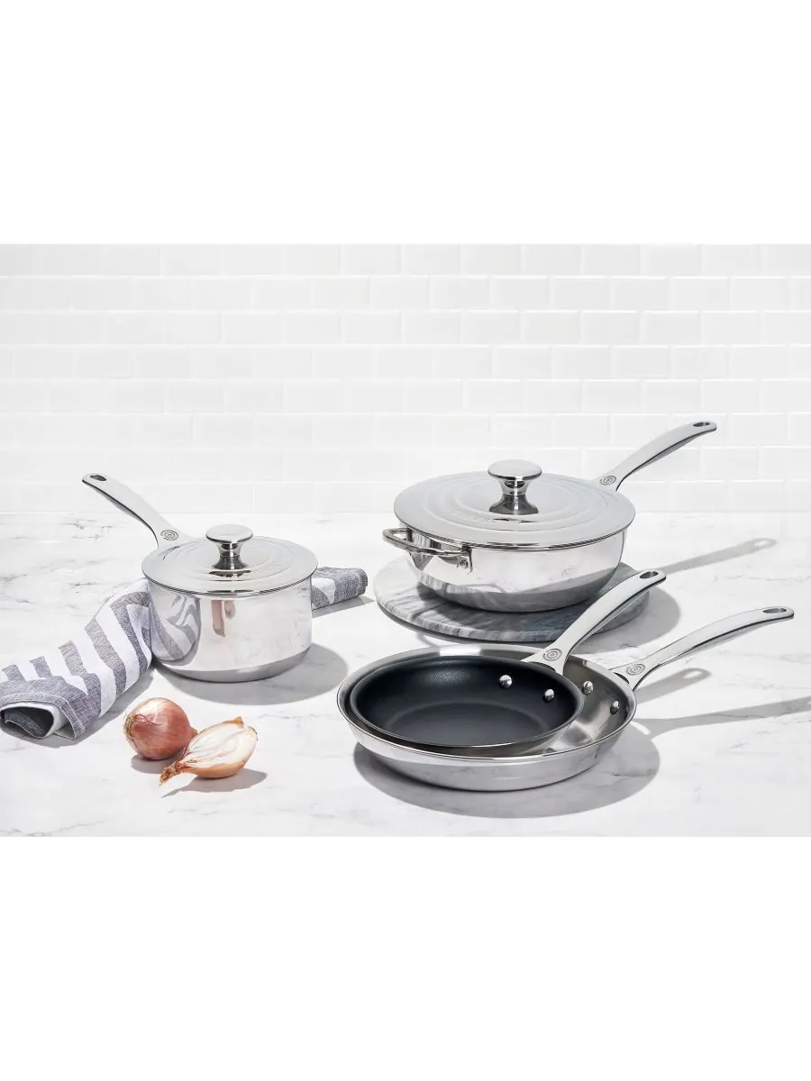 Сотейник Le Creuset Signature, 3,3 л, 24 см, нержавеющая сталь — изображение 4 из 4, серебристый