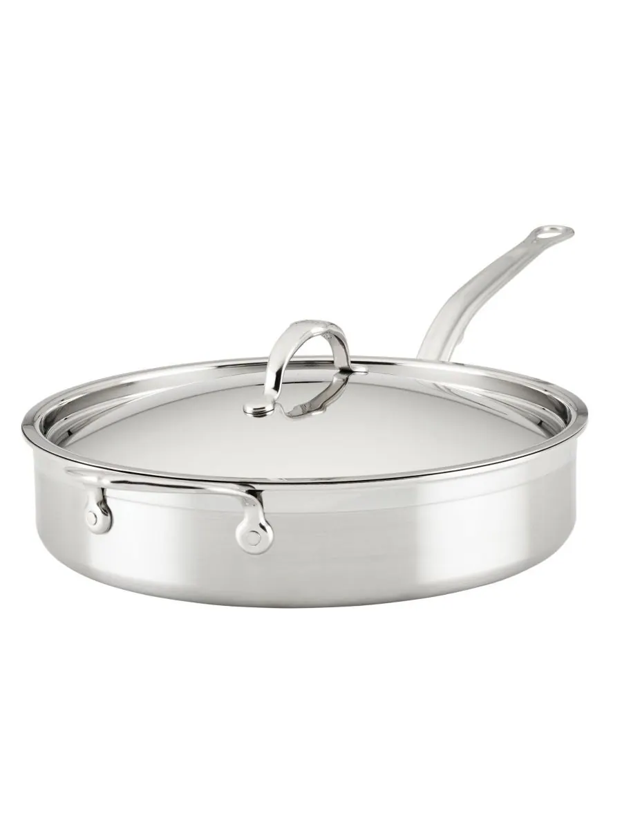 Hestan Сковорода ProBond Clad TITUM из нержавеющей стали с антипригарным покрытием, объемом 5 — серебристый