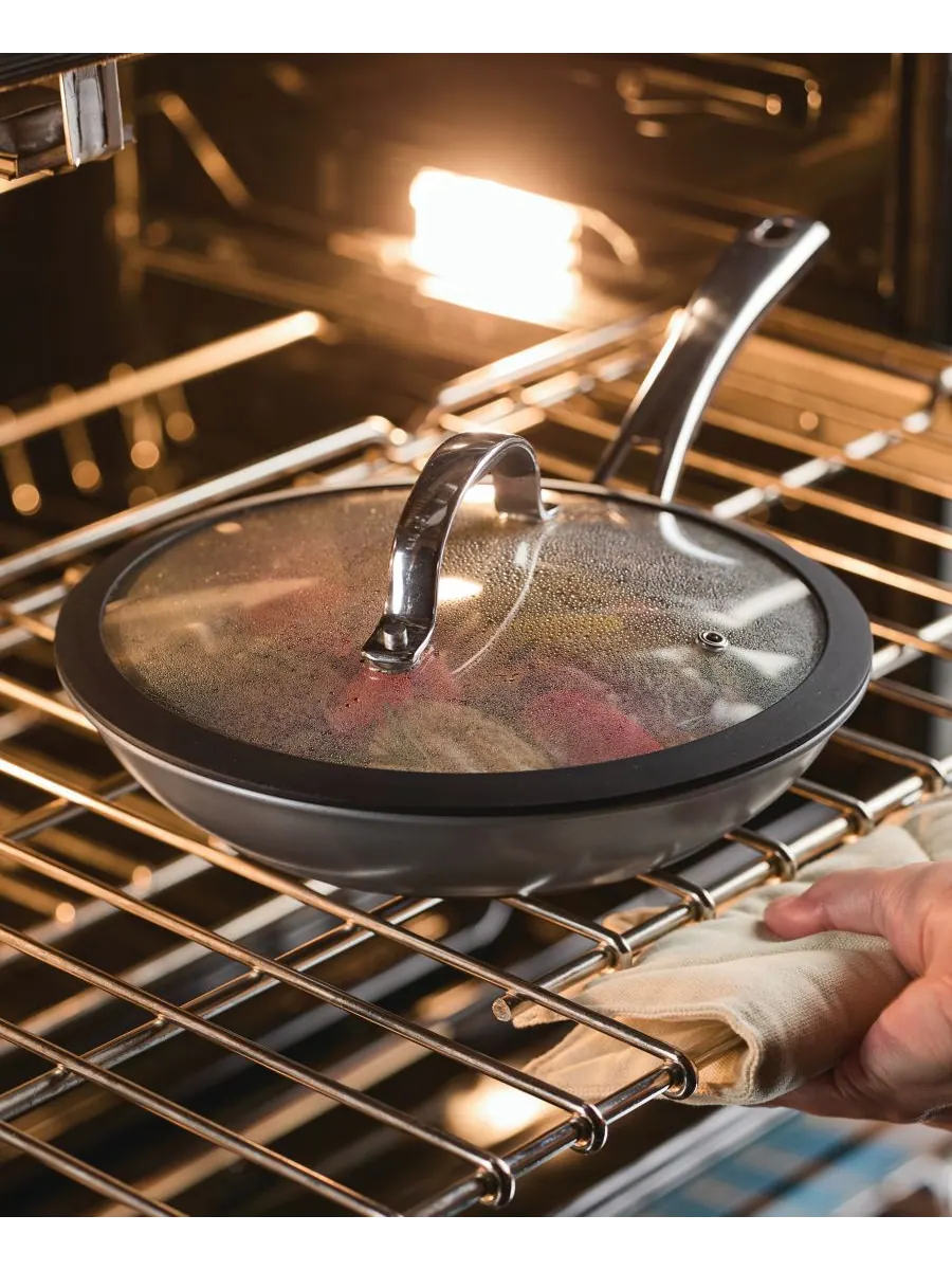 Набор посуды Cook + Create с антипригарным покрытием из твердого анодированного алюминия, 11 — изображение 2 из 5, черный