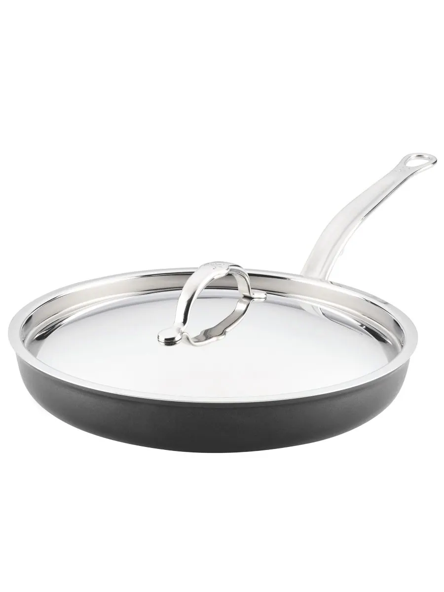 Сковорода с крышкой Hestan TITUM Fusion Nonstick, 28 см — изображение 2 из 6, черный серебристый