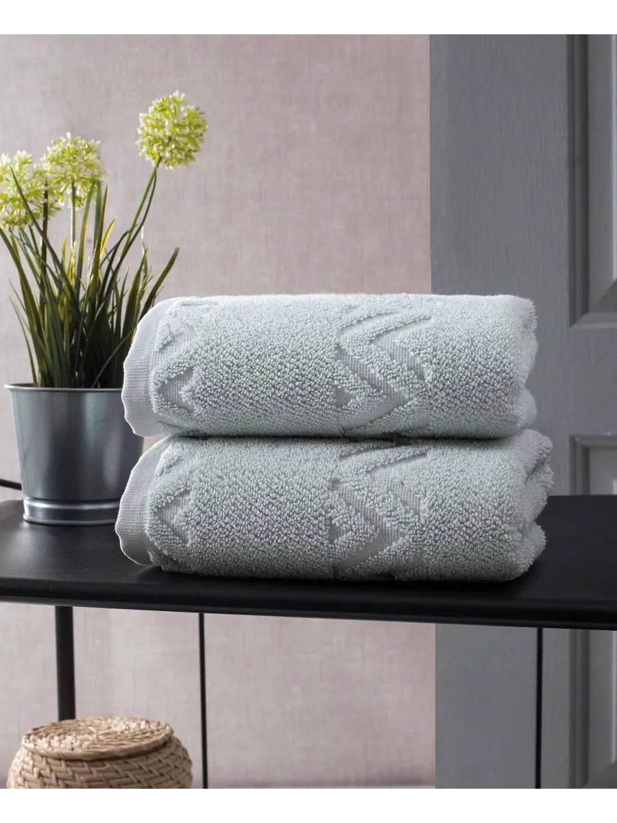 Роскошный набор из 2 полотенец для рук из турецкого хлопка sovrano collection. OZAN PREMIUM HOME — изображение 3 из 3