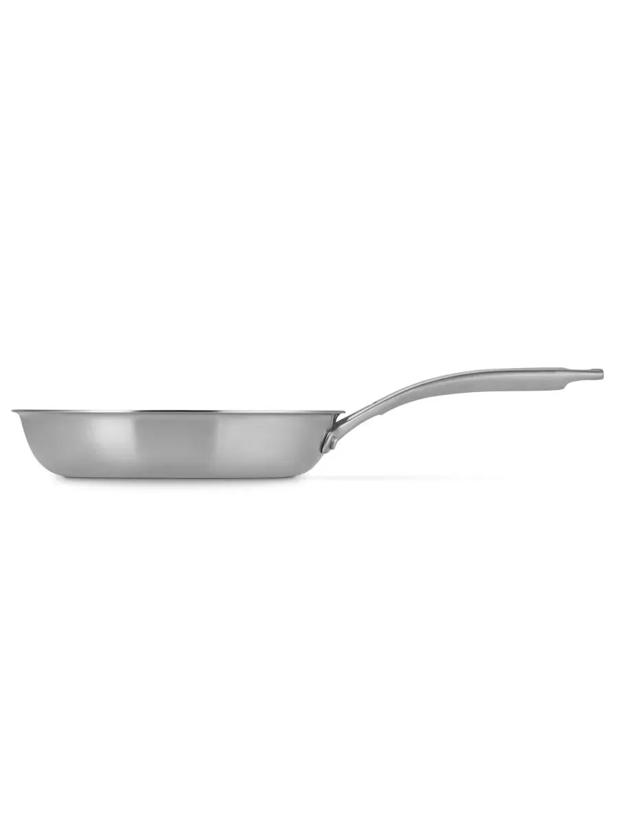 Набор из 2 сковородок Essential из нержавеющей стали Le Creuset — изображение 3 из 4, серебряный