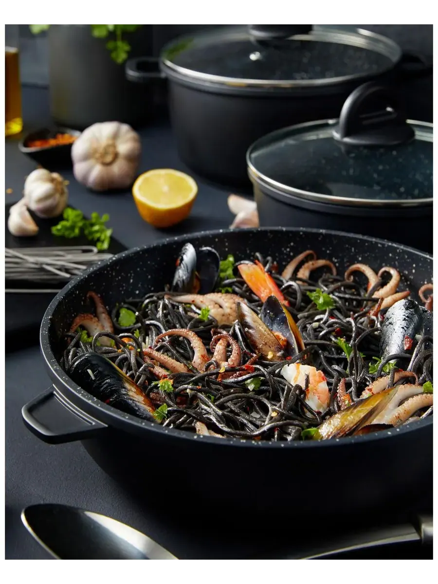 Набор из 9 предметов STONE из литого алюминия Cuisine::Pro — изображение 3 из 5, черный