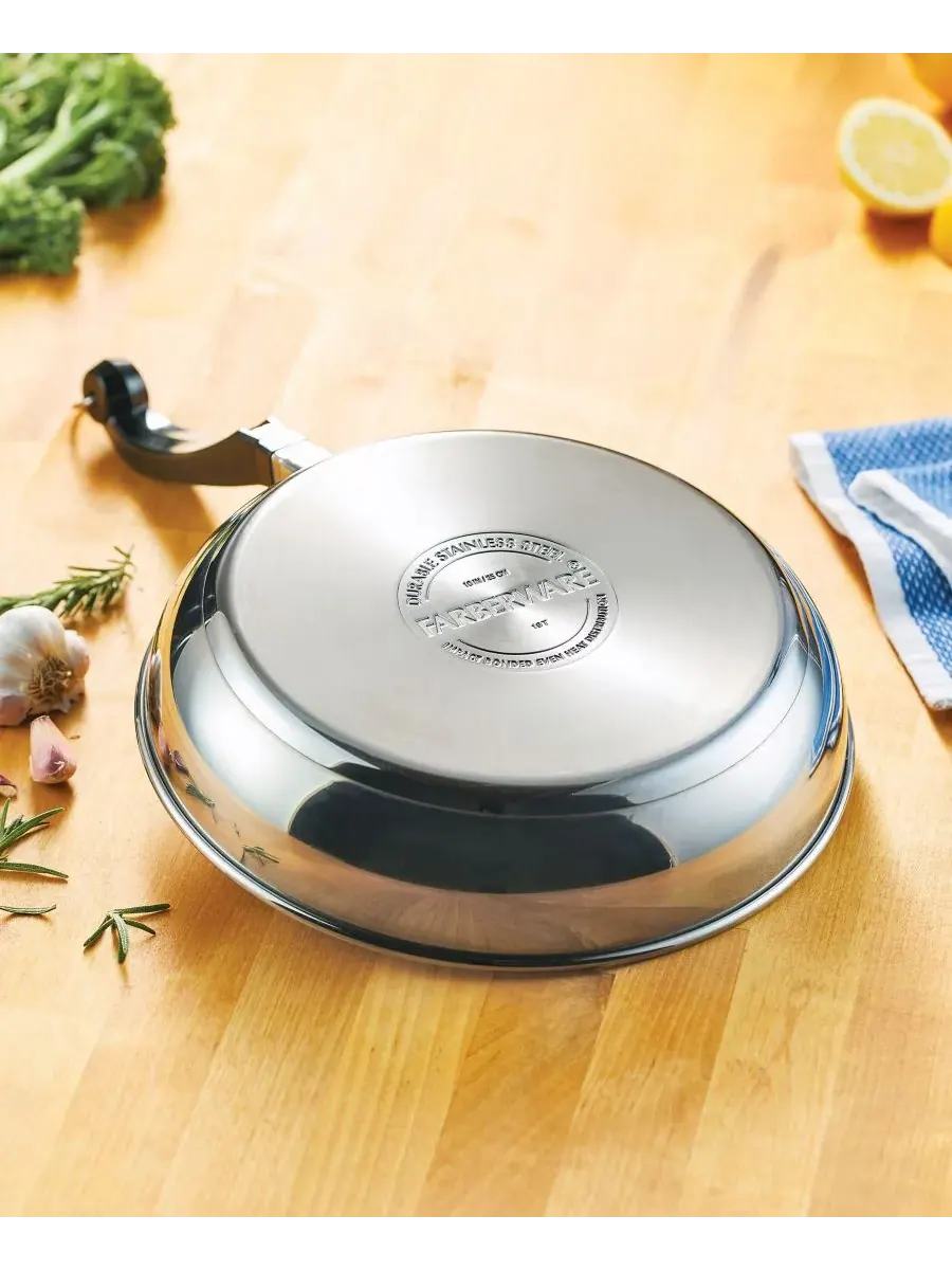 Набор сковородок из нержавеющей стали серии Classic, диаметром 8,25 и 25 см Farberware, нержавеющая — изображение 4 из 5