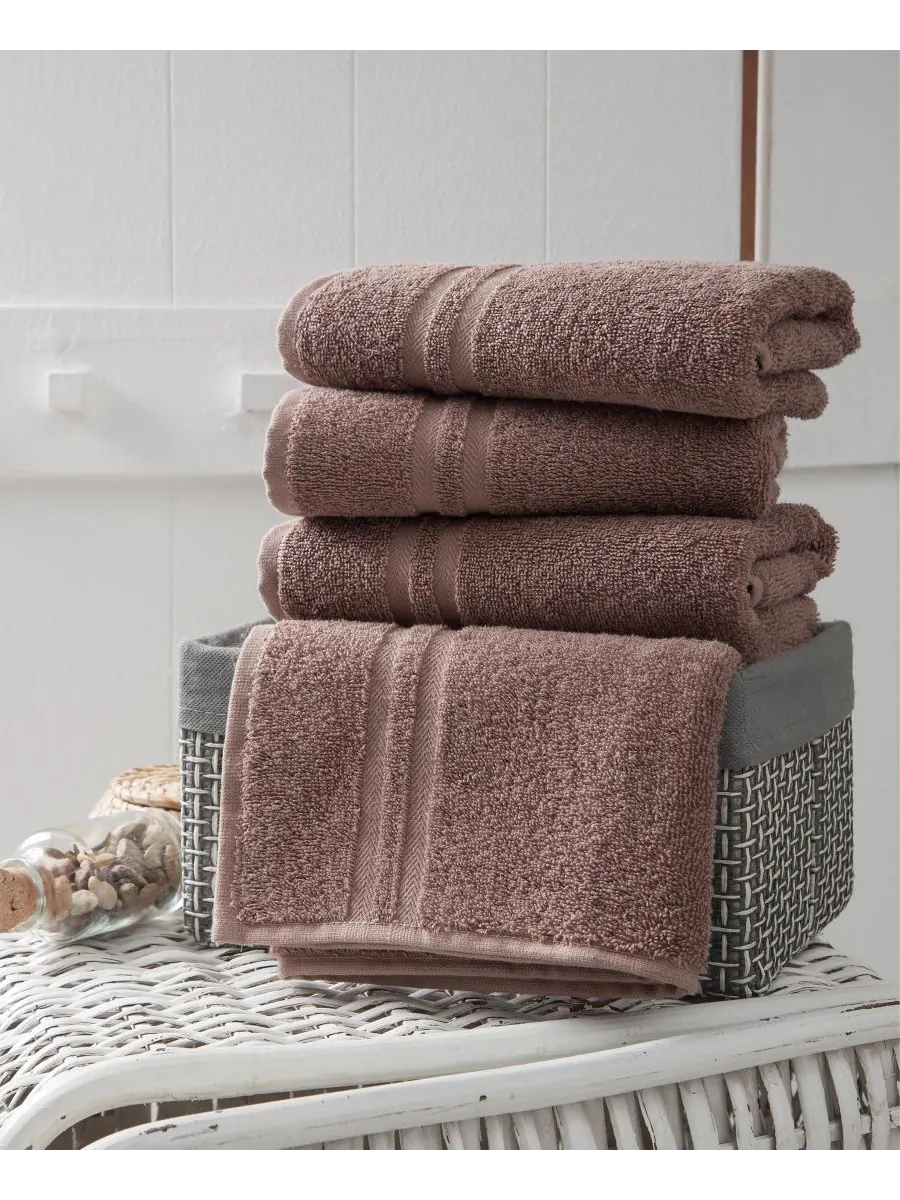Набор из 2 полотенец для рук Sienna OZAN PREMIUM HOME — изображение 4 из 4, бежевый