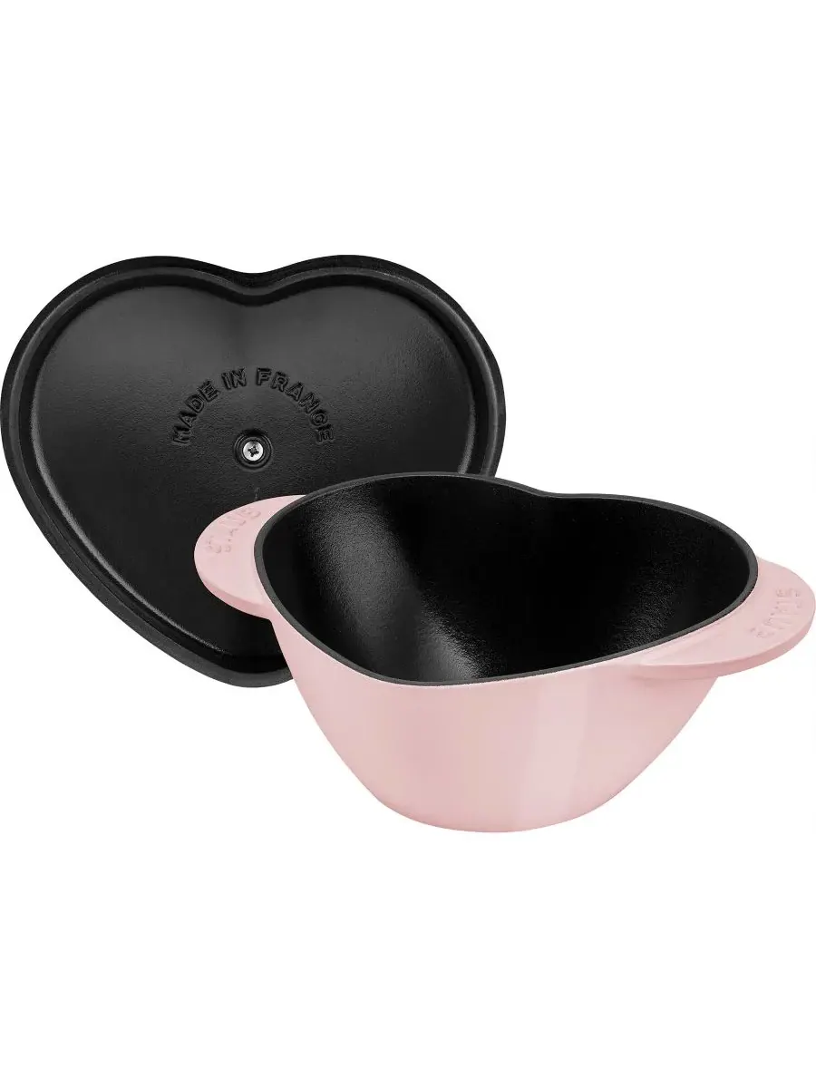 Фигурная кокотница Staub Heart Cocotte «Сердце», 20 см, 1.65 л — изображение 4 из 8, розовый