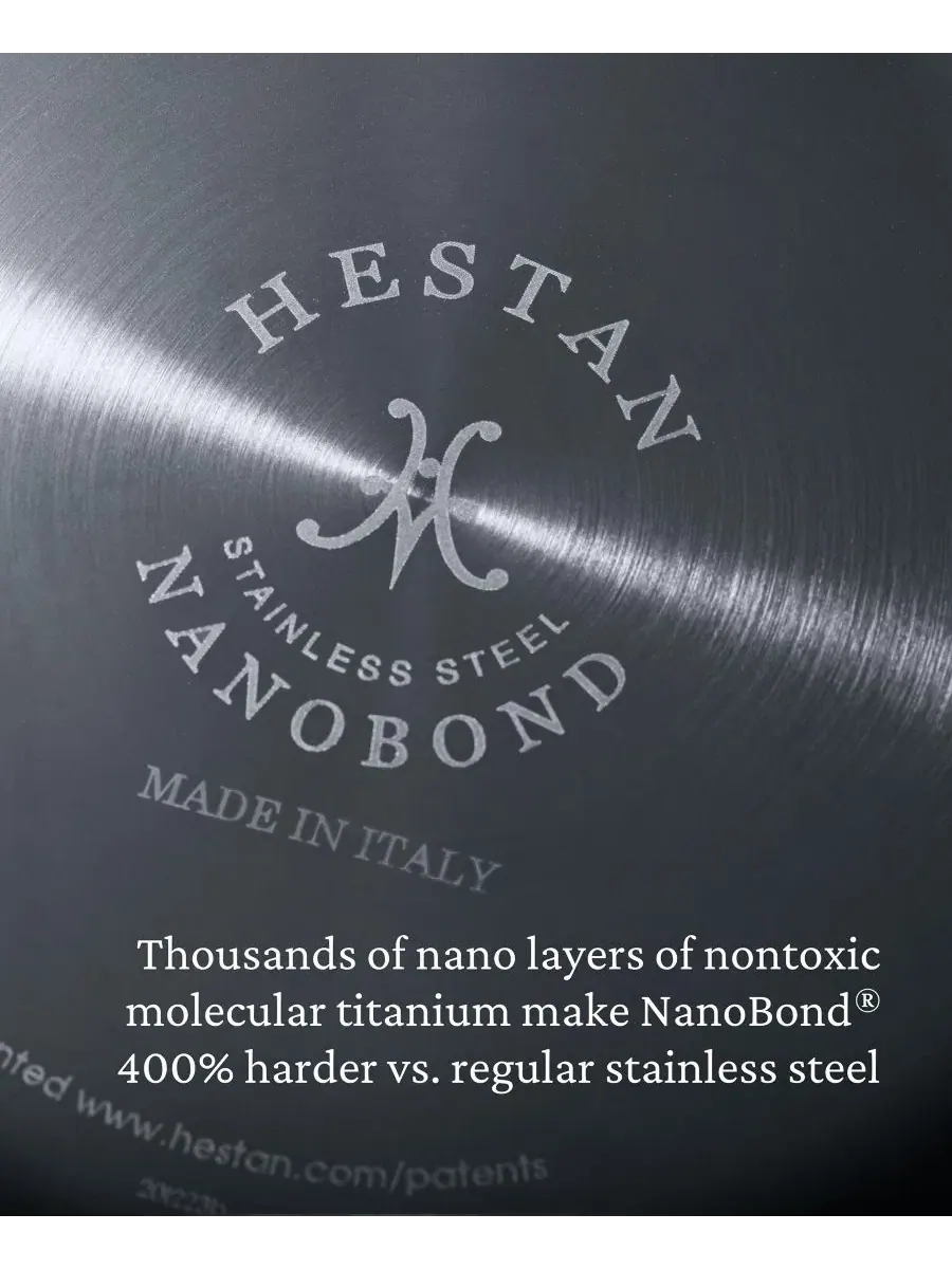 Сотейник NanoBond из титановой нержавеющей стали объемом 3 л с крышкой и вспомогательной ручкой — изображение 10 из 13