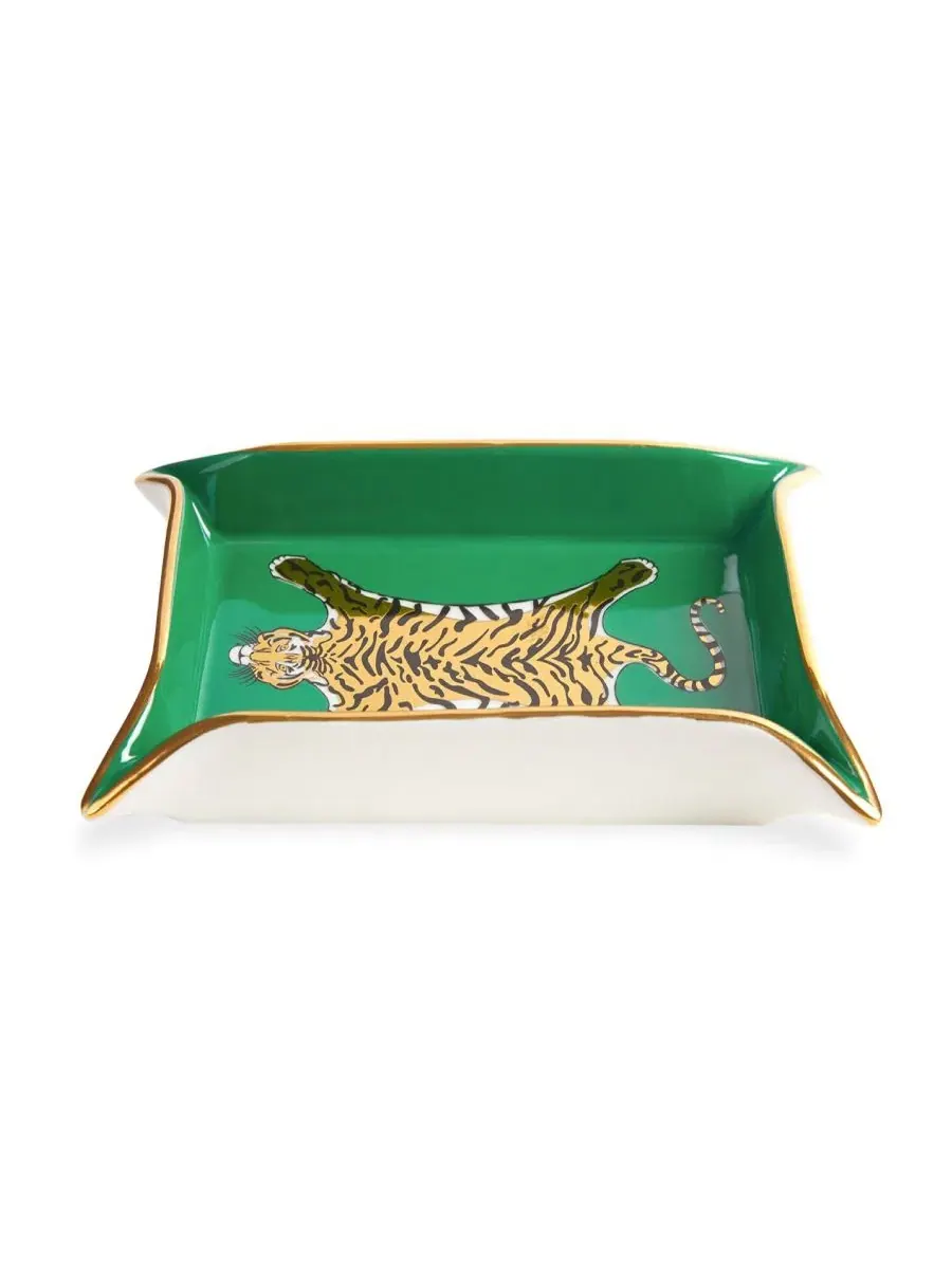 Фарфоровый поднос Tiger 13 см Jonathan Adler — изображение 2 из 3, зеленый