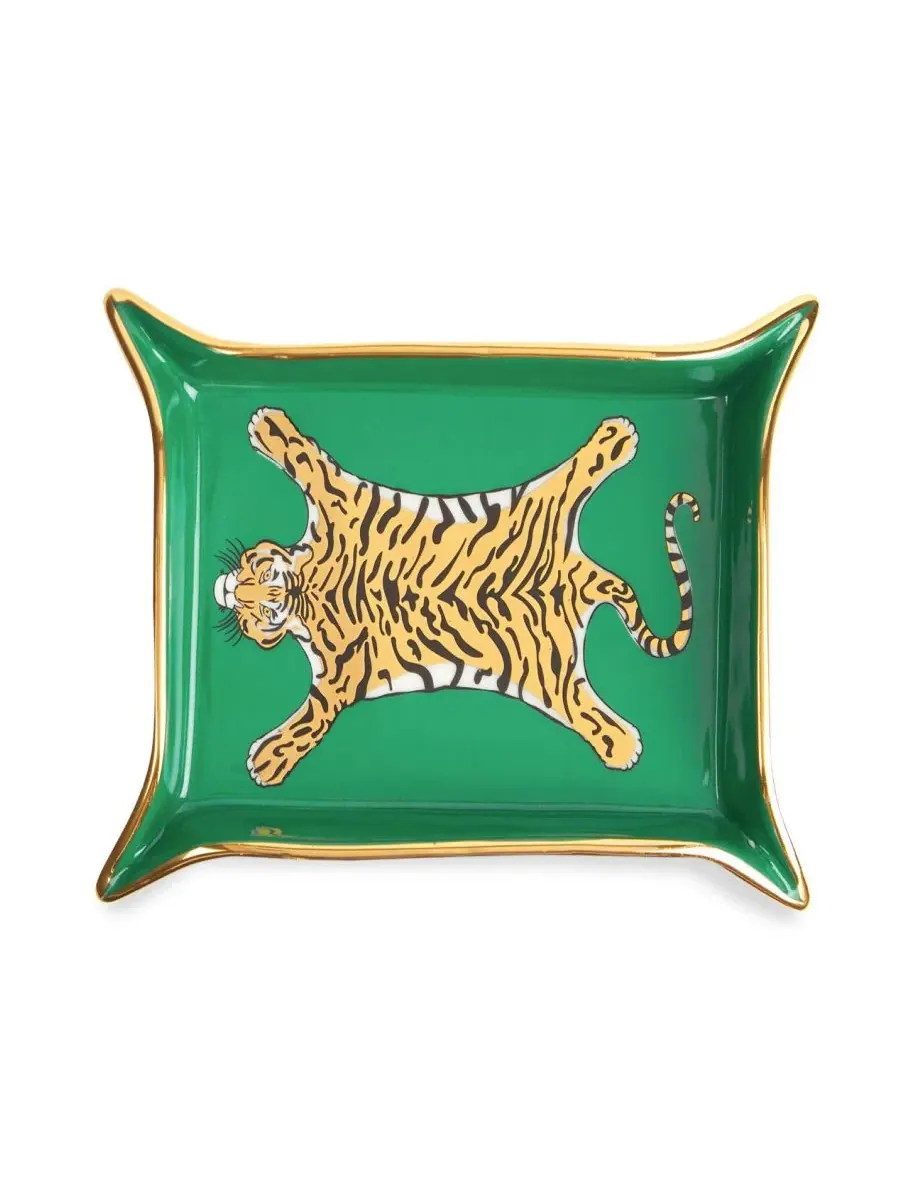 Фарфоровый поднос Tiger 13 см Jonathan Adler — изображение 3 из 3, зеленый
