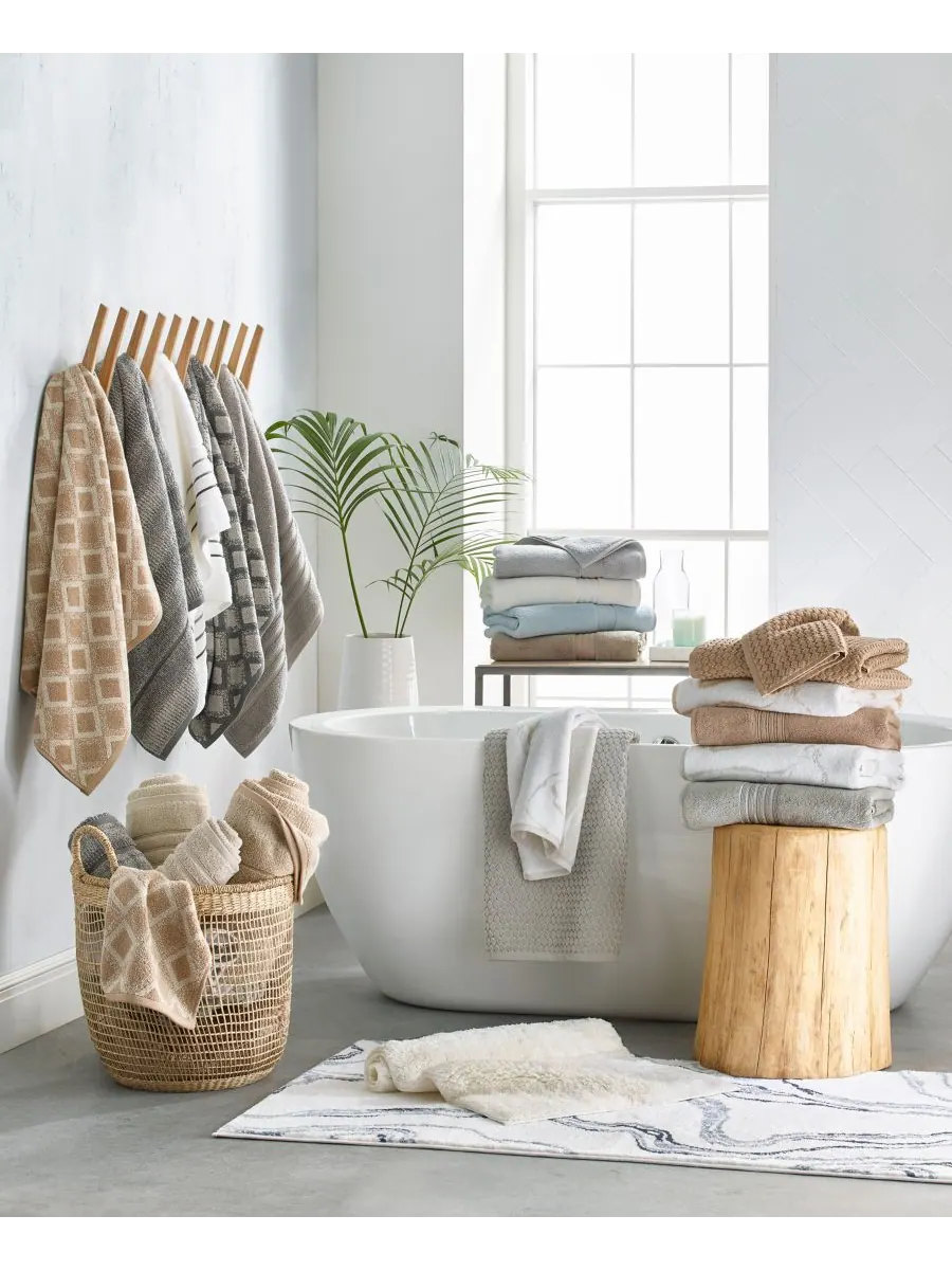 Турецкое полотенце для рук, 20 x 30 дюймов, Hotel Collection — изображение 4 из 4, белый
