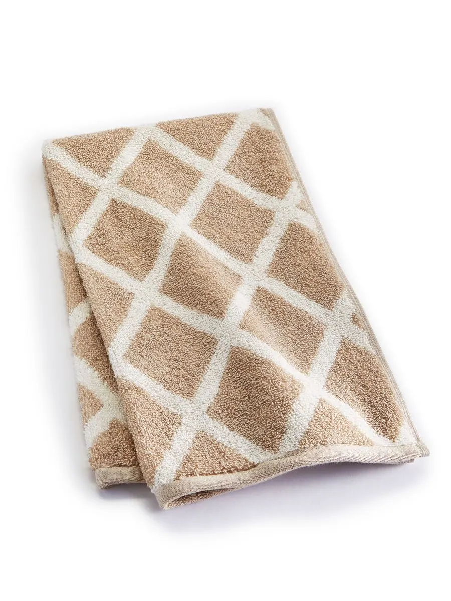 Хлопковое полотенце для рук Sanders Diamond, 40 см x 76 см Lauren Ralph Lauren, Tan, Hand Towels