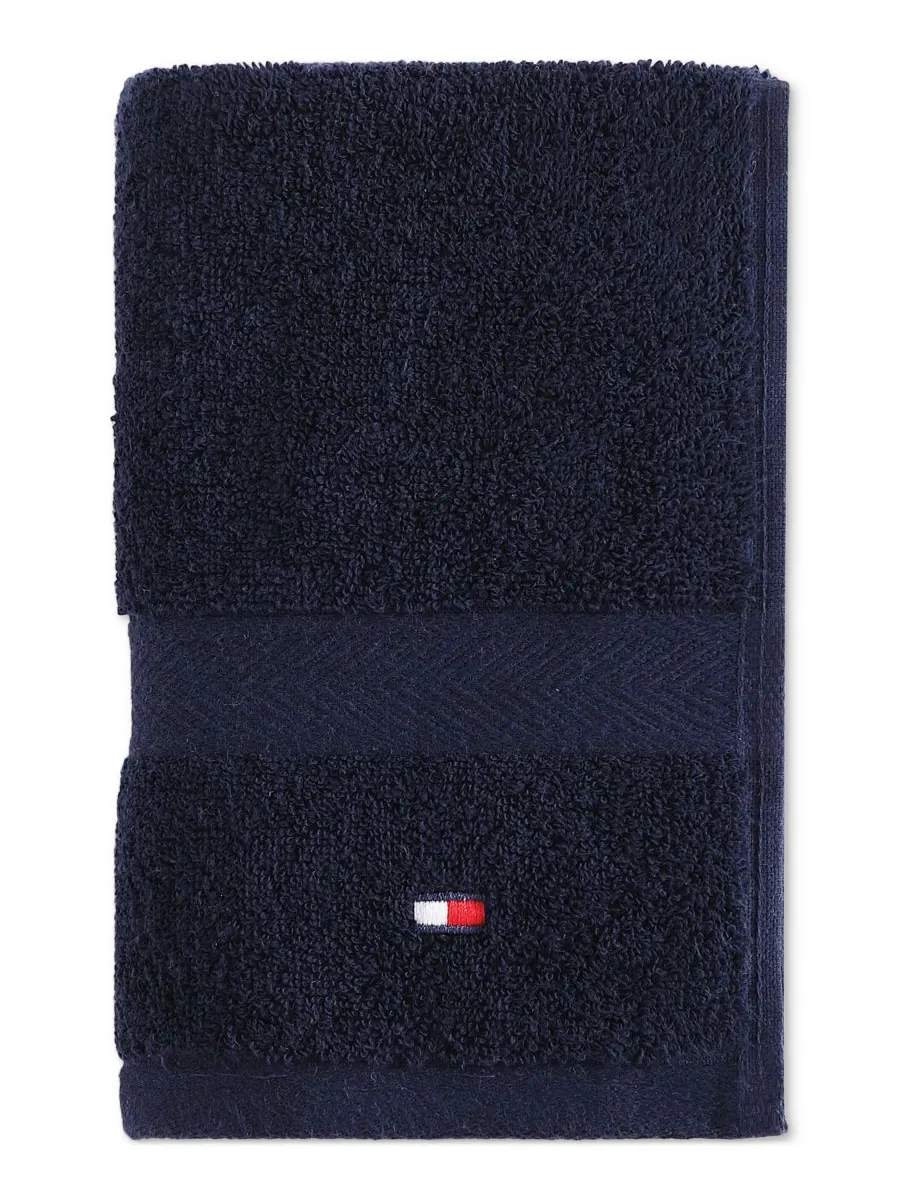 Современное американское полотенце для рук из однотонного хлопка, 40 см x 66 см Tommy Hilfiger Home — синий