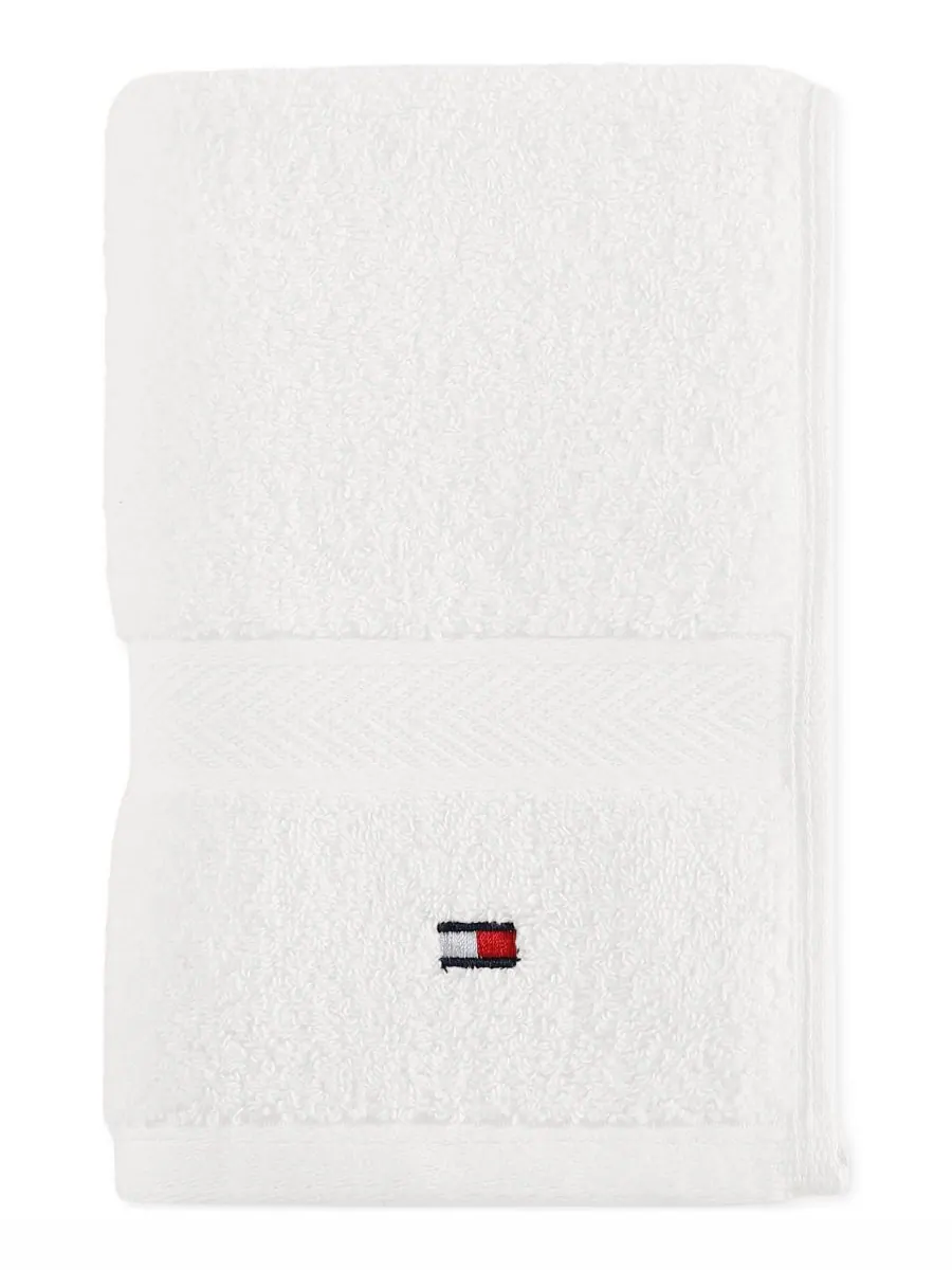 Современное американское полотенце для рук из однотонного хлопка, 40 см x 66 см Tommy Hilfiger Home — белый