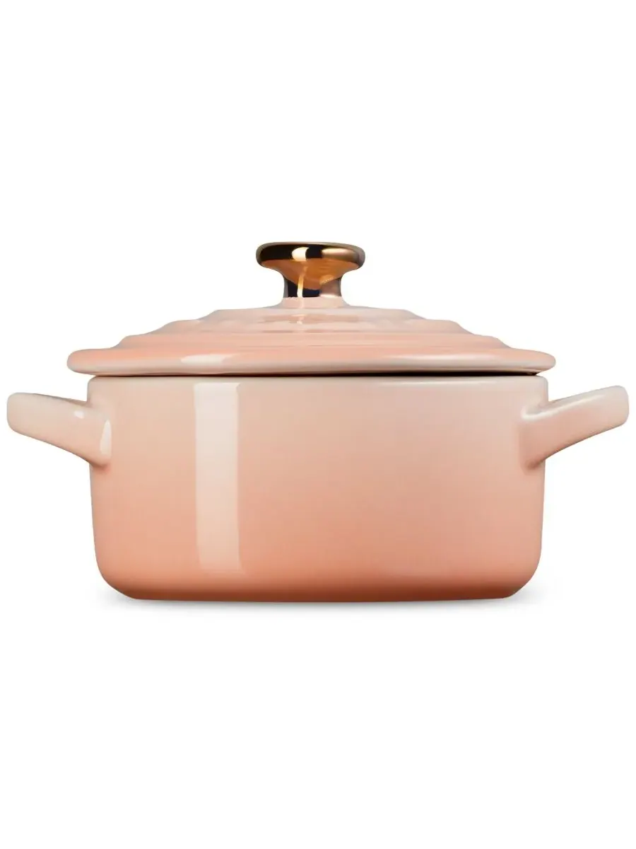 Керамическая мини-кокотница Le Creuset, 0.25 л, 10 см, персиковый/сердце — изображение 2 из 3, розовый