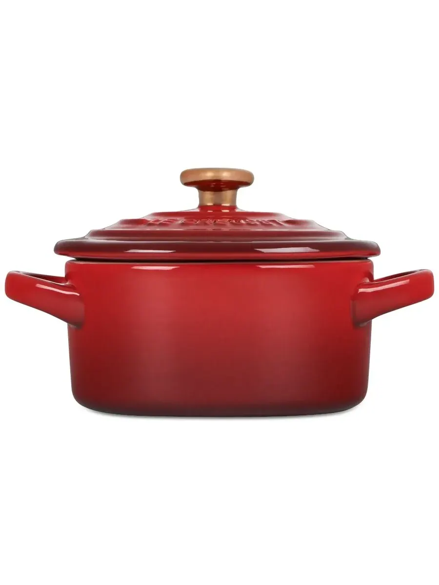 Керамическая мини-кокотница Le Creuset, 0.25 л, 10 см, вишневый/сердце — изображение 2 из 4, красный