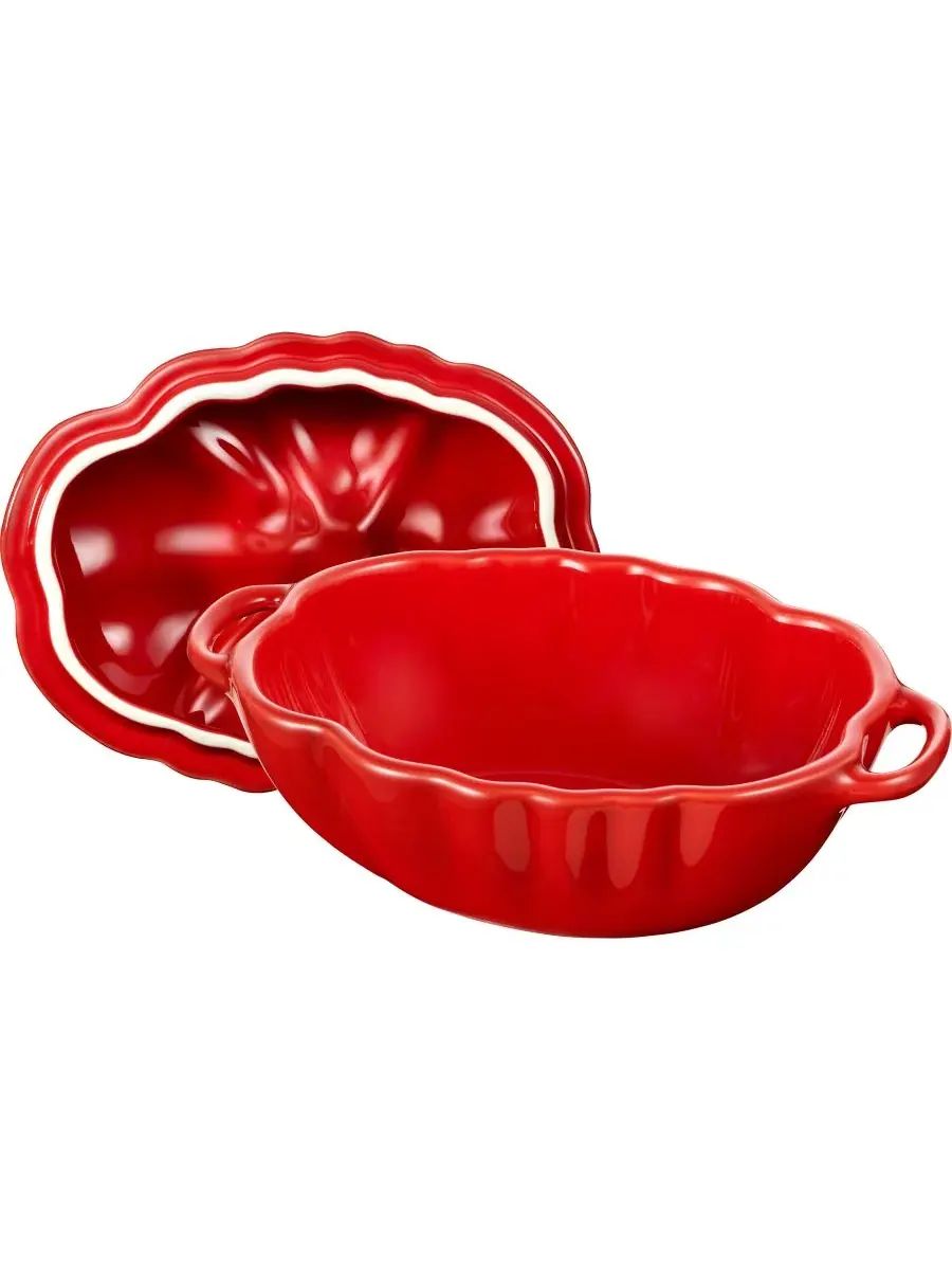 Фигурная кокотница Staub Ceramic «Томат», 12 см, 0.47 л — изображение 2 из 6, томатный