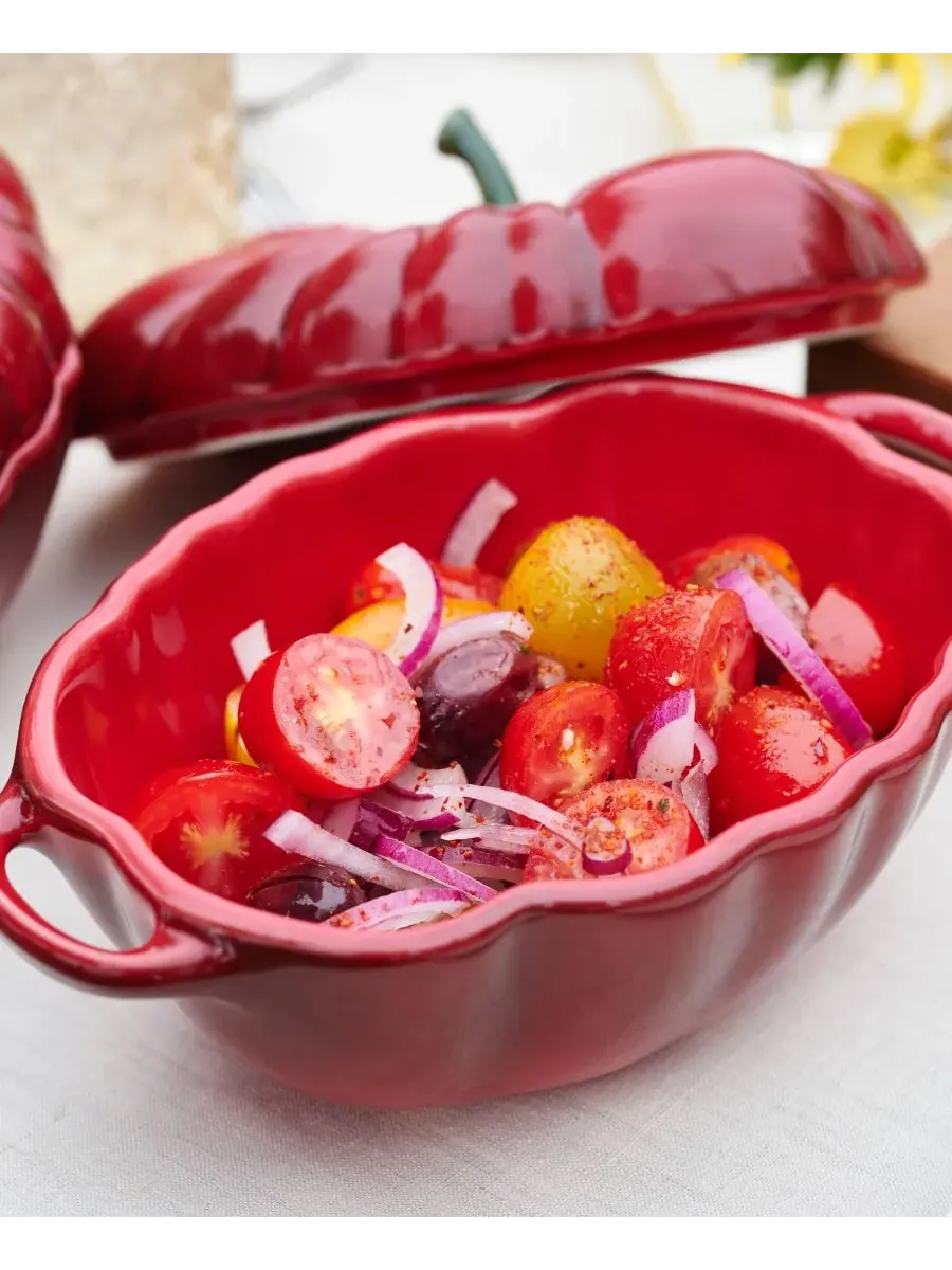Фигурная кокотница Staub Ceramic «Томат», 12 см, 0.47 л — изображение 6 из 6, томатный