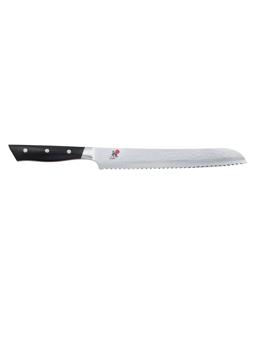 Нож для хлеба Hisho 9" с цельной конструкцией Miyabi — черный