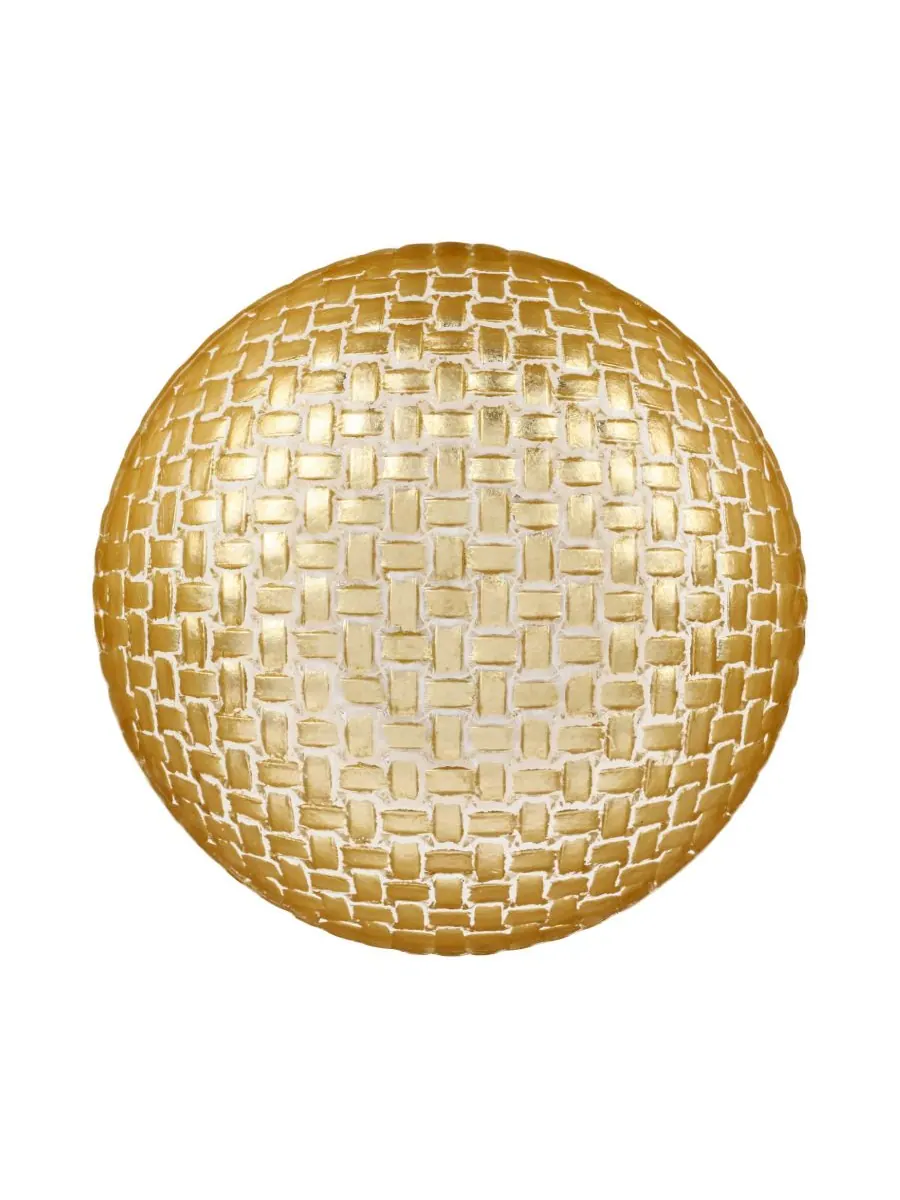 Маленькая сервировочная миска Rufolo Basketweave VIETRI — изображение 2 из 3, золото
