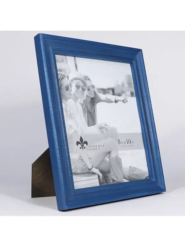 Фоторамка из дерева Дарем, состаренная, темно-синего цвета, 8 x 10 дюймов Lawrence Frames — изображение 2 из 3, темно-синий