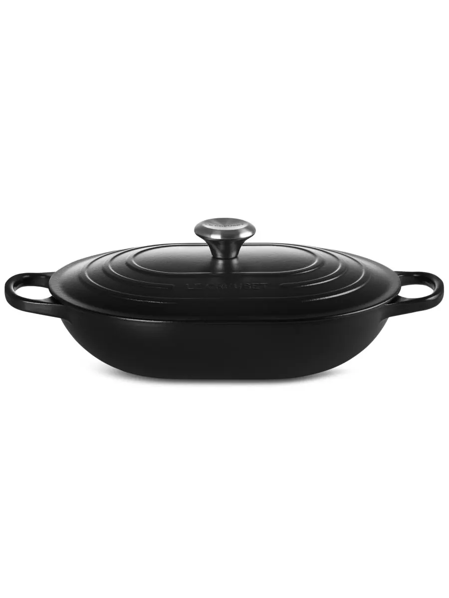 Сотейник овальный Le Creuset Signature, 3,4 л, 31 см — изображение 1 из 5, черный
