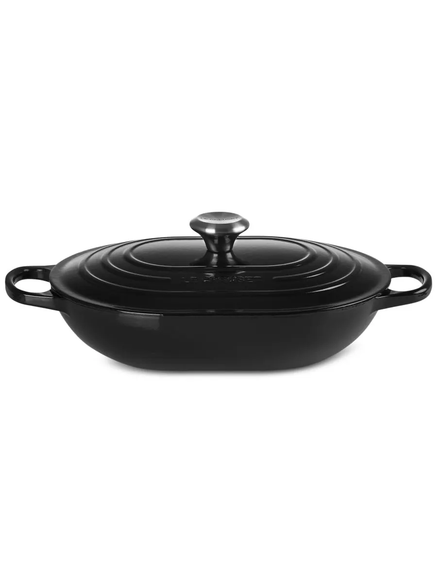 Сотейник овальный Le Creuset Signature, 3,4 л, 31 см — изображение 2 из 5, черный