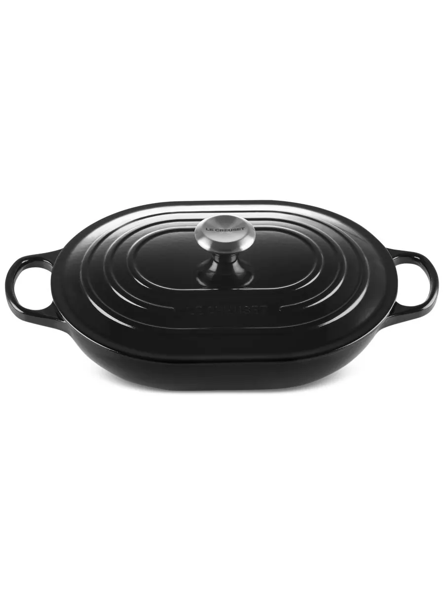 Сотейник овальный Le Creuset Signature, 3,4 л, 31 см — изображение 3 из 5, черный