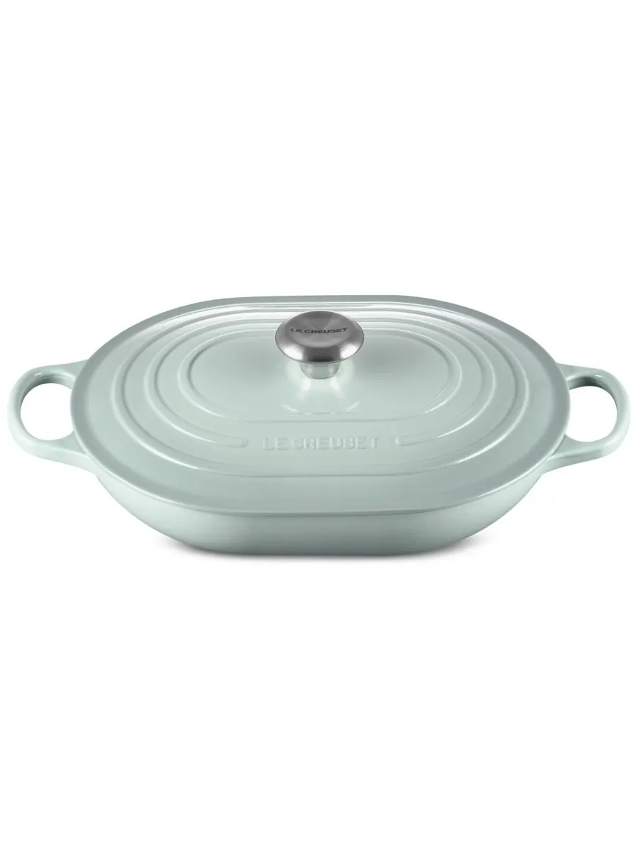 Сотейник овальный Le Creuset Signature, 3,4 л, 31 см — изображение 2 из 5, морская соль