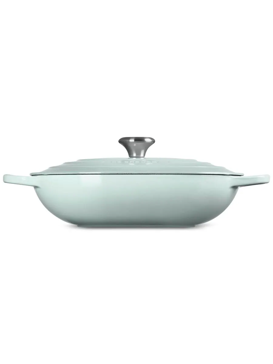 Сотейник овальный Le Creuset Signature, 3,4 л, 31 см — изображение 3 из 5, морская соль