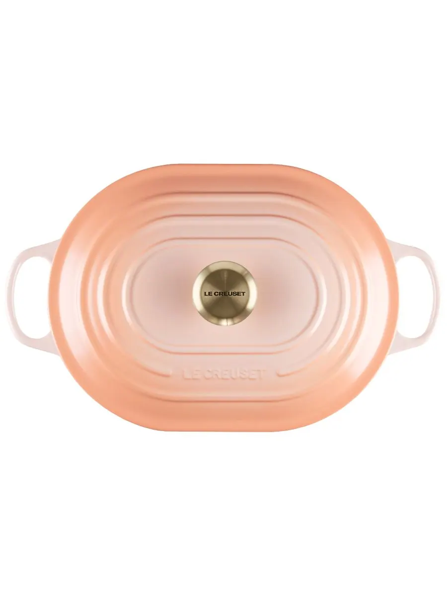 Сотейник овальный Le Creuset Signature, 3,4 л, 31 см, персиковый — изображение 4 из 4, розовый