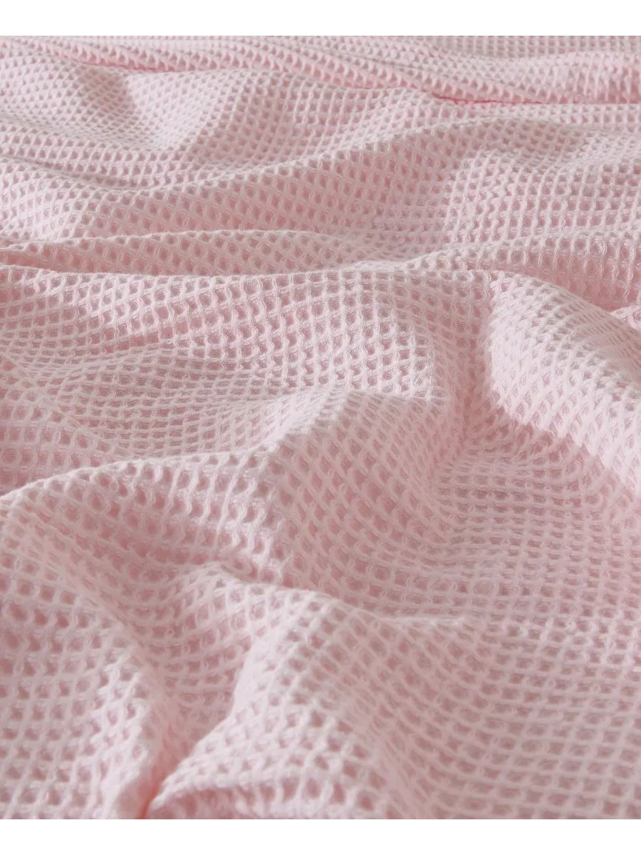 Хлопковое одеяло с вафельным плетением Linery & Co, Blush pink, King — изображение 2 из 6, розовый