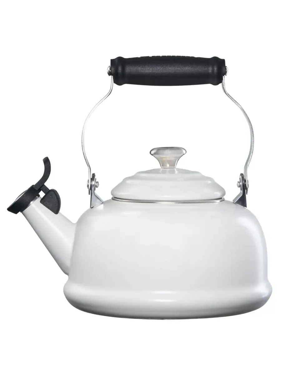 Эмалированный стальной чайник с шумовкой, объемом 2 л Le Creuset — изображение 3 из 6, белый
