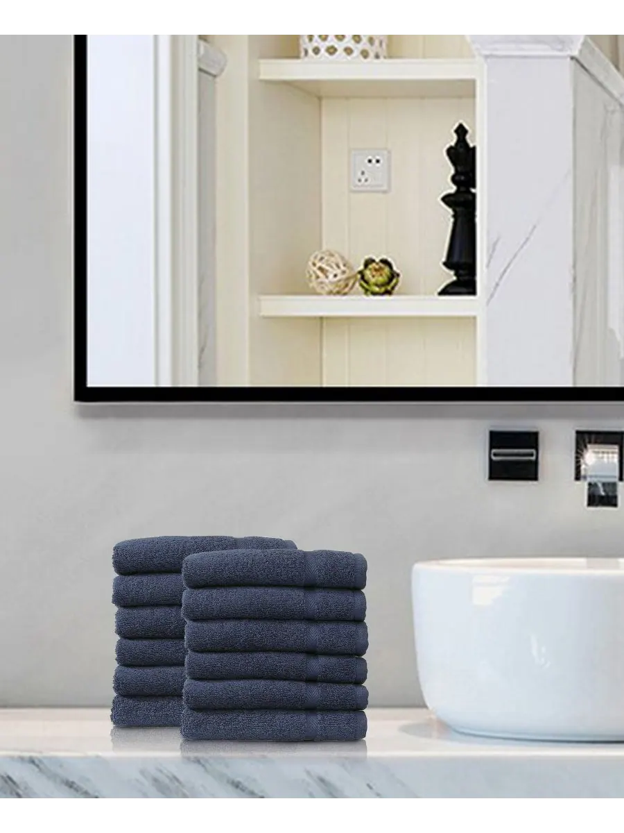 Набор мочалок denzi из 12 предметов Linum Home — изображение 2 из 3, темно-синий