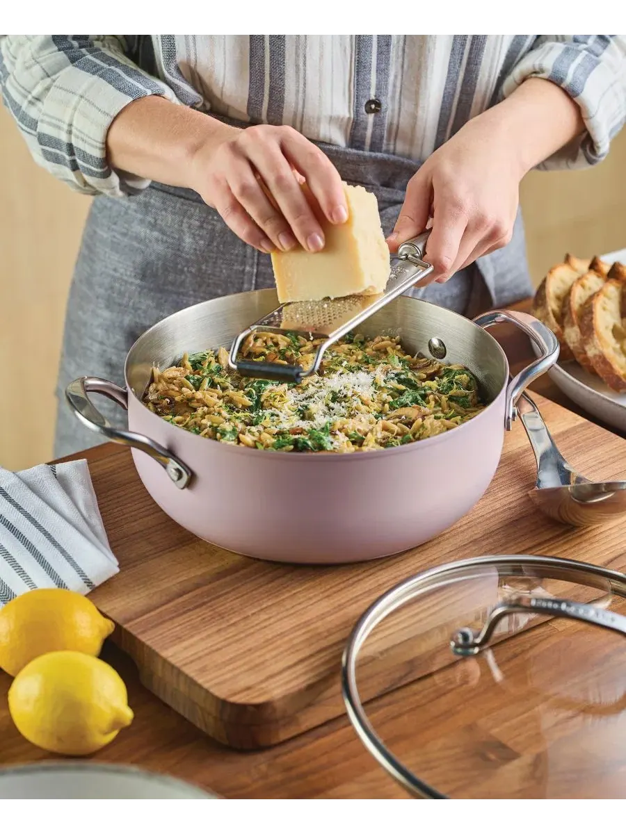 Кастрюля из нержавеющей стали с крышкой, 4 кварты KitchenAid — изображение 8 из 8, фиолетовый