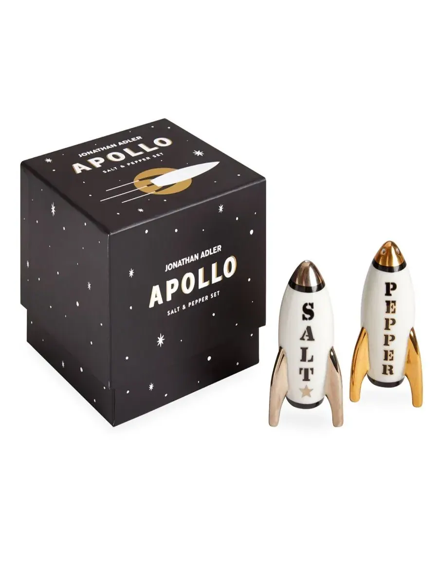 Набор солонки и перечницы Apollo, фарфор Jonathan Adler — изображение 2 из 3, белый