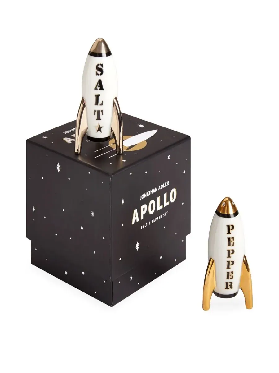 Набор солонки и перечницы Apollo, фарфор Jonathan Adler — изображение 3 из 3, белый