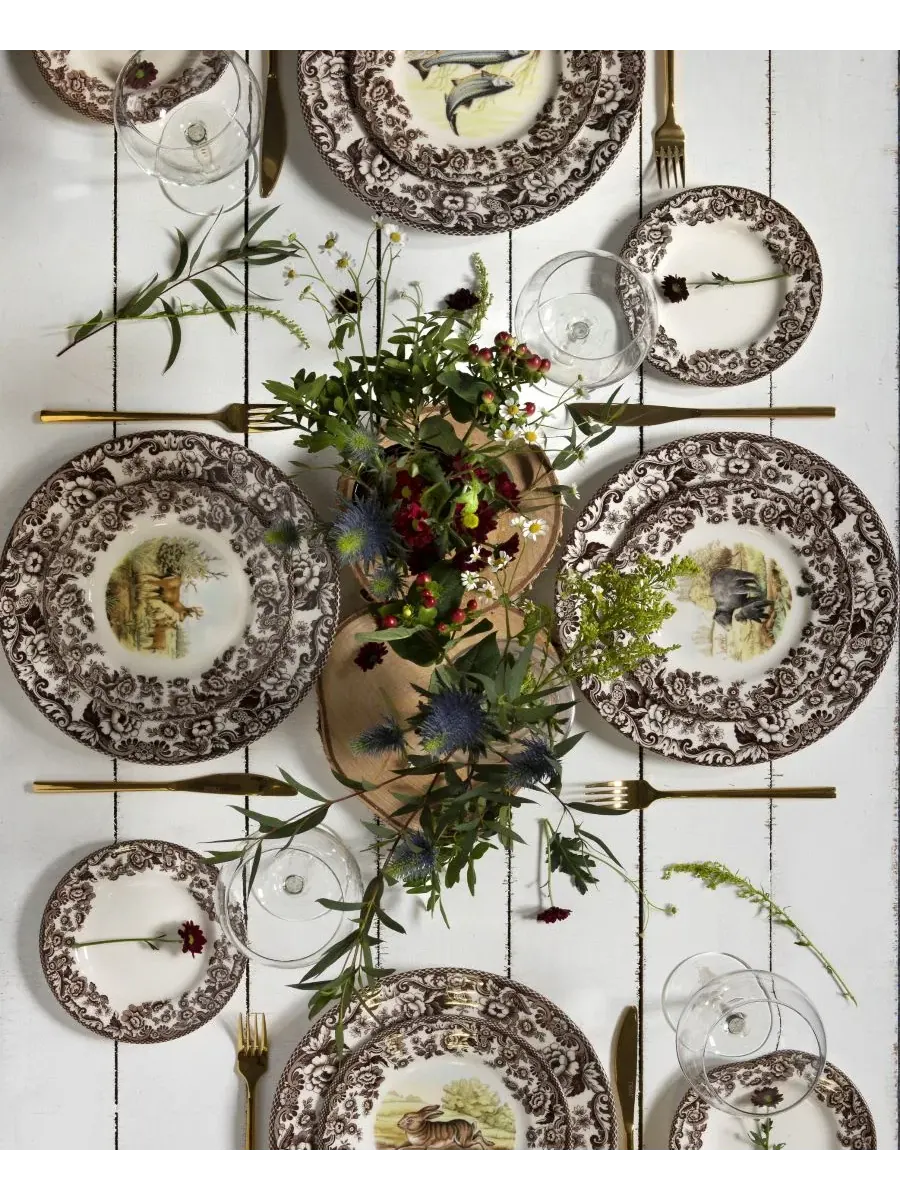 Салатная тарелка Woodland Pheasant Spode — мульти